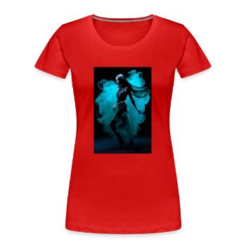 Cyan Beauté 2 - T-shirt bio Premium Femme - rouge - Devant - Mia (176cm)