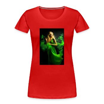 Beauté verte 4 - T-shirt bio Premium Femme - rouge - Devant - Mia (176cm)