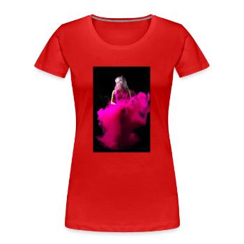 Magenta Beauté 4 - T-shirt bio Premium Femme - rouge - Devant - Mia (176cm)