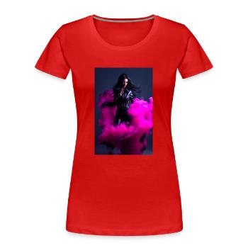 Magenta Beauté 2 - T-shirt bio Premium Femme - rouge - Devant - Mia (176cm)