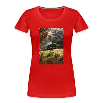 Gelbbauch-Slider Trachemys scripta scripta - Frauen Premium Bio T-Shirt - Rot - Vorne - Mia (176cm)