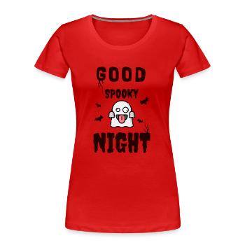 Gute gruselige Nacht - Frauen Premium Bio T-Shirt - Rot - Vorne - Mia (176cm)
