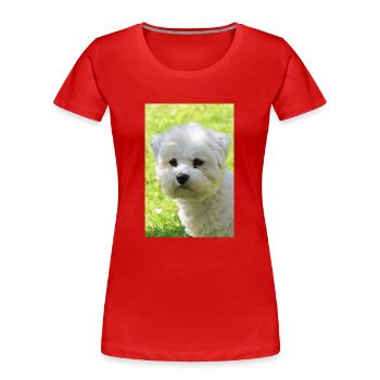 Malteser - Frauen Premium Bio T-Shirt - Rot - Vorne - Mia (176cm)