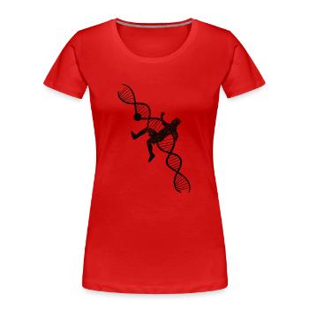 Fußballdesign Fußballspieler Fußballmannschaft - Frauen Premium Bio T-Shirt - Rot - Vorne - Mia (176cm)
