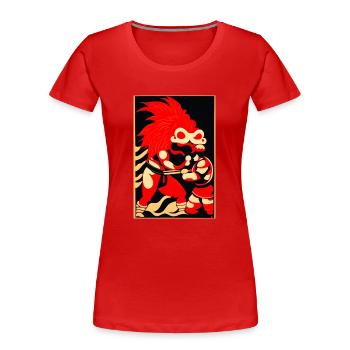 Intertwining mystery battles - Women's Premium Organic T-Shirt - red - Front - Mia (176cm)