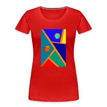 Abstract art - Women's Premium Organic T-Shirt - red - Front - Mia (176cm)