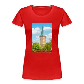 Katharinenkirche Osnabrück - Frauen Premium Bio T-Shirt - Rot - Vorne - Mia (176cm)