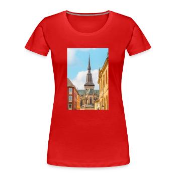 Marienkirche Osnabrück - Frauen Premium Bio T-Shirt - Rot - Vorne - Mia (176cm)