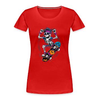 Skate Skater für einen Skater Skateboarder - Frauen Premium Bio T-Shirt - Rot - Vorne - Mia (176cm)