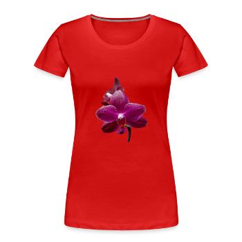 Phalaenopsis salus Fragrancy Fleur d’orchidée - T-shirt bio Premium Femme - rouge - Devant - Mia (176cm)