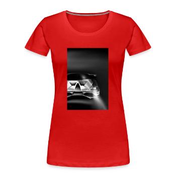 Auto schwarz - Frauen Premium Bio T-Shirt - Rot - Vorne - Mia (176cm)