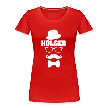 Gift for Holger - Women's Premium Organic T-Shirt - red - Front - Mia (176cm)