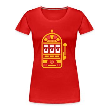 Kasino - Frauen Premium Bio T-Shirt - Rot - Vorne - Mia (176cm)