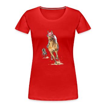 Seabiscuit - Frauen Premium Bio T-Shirt - Rot - Vorne - Mia (176cm)