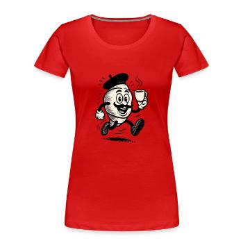 Französisches Croissant - Frauen Premium Bio T-Shirt - Rot - Vorne - Mia (176cm)