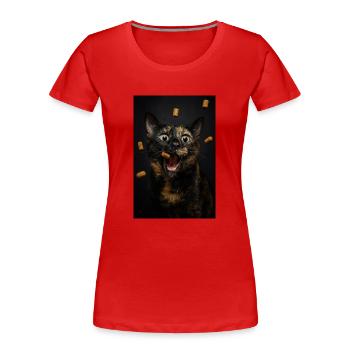 Treat Attack Mode: Activated! - Women's Premium Organic T-Shirt - red - Front - Mia (176cm)