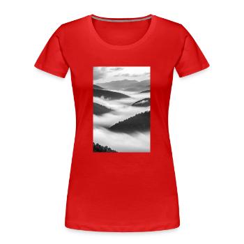 Whispers in the Mist - Women's Premium Organic T-Shirt - red - Front - Mia (176cm)