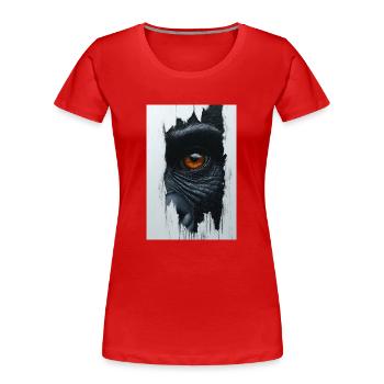 Durchdringender Urblick - Frauen Premium Bio T-Shirt - Rot - Vorne - Mia (176cm)