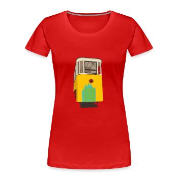 Seilbahn - Frauen Premium Bio T-Shirt - Rot - Vorne - Mia (176cm)