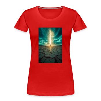 Vom Licht auserwählt - Frauen Premium Bio T-Shirt - Rot - Vorne - Mia (176cm)