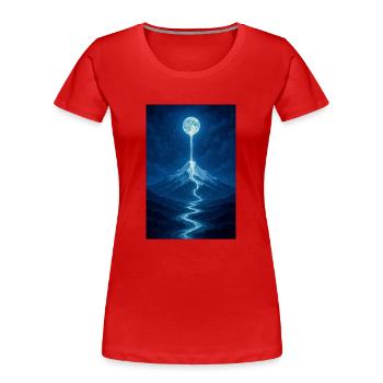 Moonlight River from the Sky - Women's Premium Organic T-Shirt - red - Front - Mia (176cm)