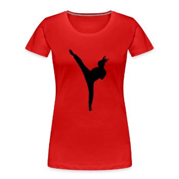 Girlpower - Frauen Premium Bio T-Shirt - Rot - Vorne - Mia (176cm)