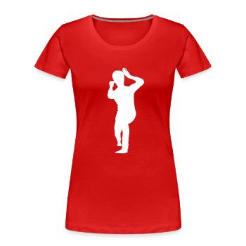 Bruce Lee White Shadow Biu Da - T-shirt bio Premium Femme - rouge - Devant - Mia (176cm)