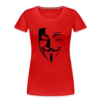 anonyme - T-shirt bio Premium Femme - rouge - Devant - Mia (176cm)