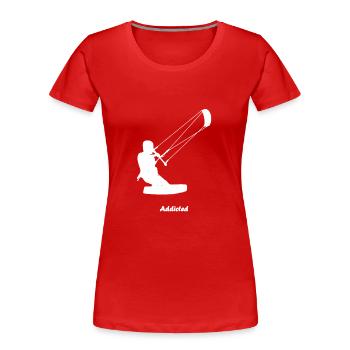 Kiteboarder - Frauen Premium Bio T-Shirt - Rot - Vorne - Mia (176cm)