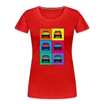 US Geländewagen Ikone cooles Retro Design - Frauen Premium Bio T-Shirt - Rot - Vorne - Mia (176cm)