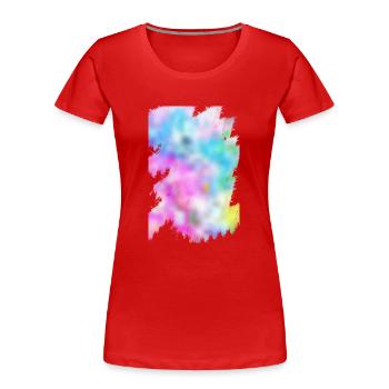 Colors - Women's Premium Organic T-Shirt - red - Front - Mia (176cm)