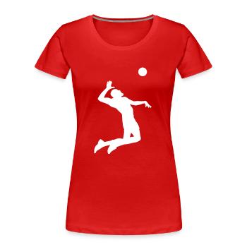 Beach Volleyball Spieler Sport - Frauen Premium Bio T-Shirt - Rot - Vorne - Mia (176cm)