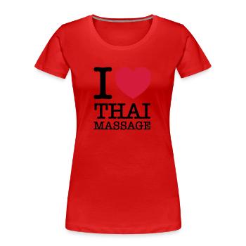 I (Heart) Thai Massage - Frauen Premium Bio T-Shirt - Rot - Vorne - Mia (176cm)