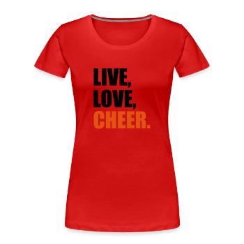 cheerleader - Frauen Premium Bio T-Shirt - Rot - Vorne - Mia (176cm)