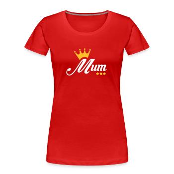 Muttertag / Mama / Mutter / Mutti / Mother's day - Frauen Premium Bio T-Shirt - Rot - Vorne - Mia (176cm)