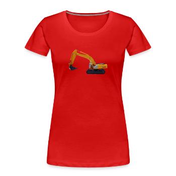 excavator - Women's Premium Organic T-Shirt - red - Front - Mia (176cm)