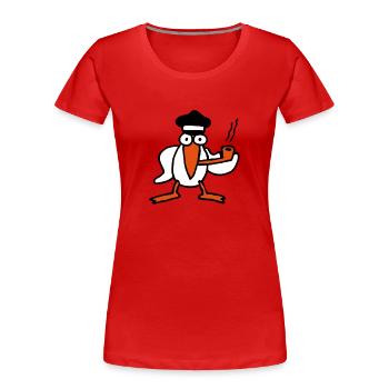 kapitan_mowe - Women's Premium Organic T-Shirt - red - Front - Mia (176cm)