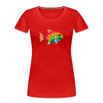 LGBTQIA+ Fish - Women's Premium Organic T-Shirt - red - Front - Mia (176cm)