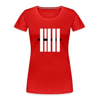fence - Frauen Premium Bio T-Shirt - Rot - Vorne - Mia (176cm)