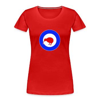 Kiwi Mod - Frauen Premium Bio T-Shirt - Rot - Vorne - Mia (176cm)