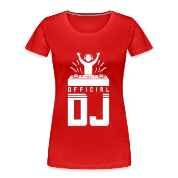 DJ Spruch Platines vinyles - T-shirt bio Premium Femme - rouge - Devant - Mia (176cm)