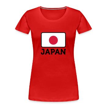 Nationalflagge von Japan - Frauen Premium Bio T-Shirt - Rot - Vorne - Mia (176cm)