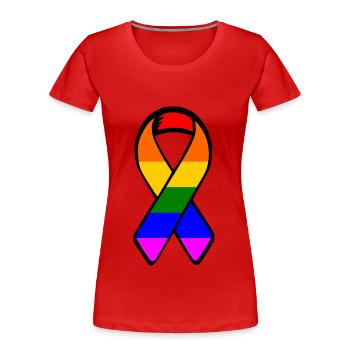 Lgbt - Women's Premium Organic T-Shirt - red - Front - Mia (176cm)