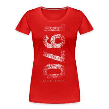 Limited Edition 1970 Birthday 1970 - Women's Premium Organic T-Shirt - red - Front - Mia (176cm)