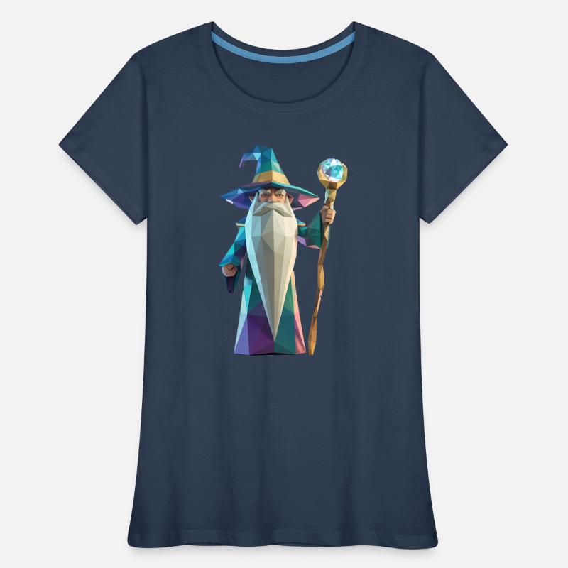 Wise Wizard - Cooles Low-Poly-Logo Frauen Premium Bio T-Shirt