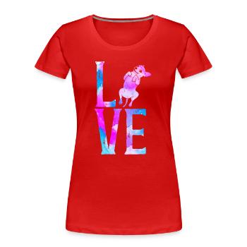 Chihuahua Chihuahueño Watercolor - Women's Premium Organic T-Shirt - red - Front - Mia (176cm)