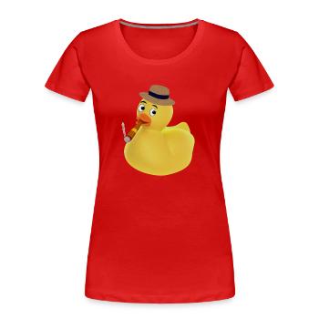 Canard fumant! - T-shirt bio Premium Femme - rouge - Devant - Mia (176cm)