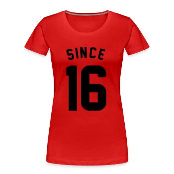 Together since 2016 - couple shirt - love - year - Women's Premium Organic T-Shirt - red - Front - Mia (176cm)
