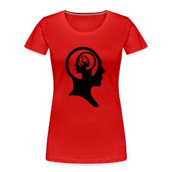 Rekursives Gehirn - Frauen Premium Bio T-Shirt - Rot - Vorne - Mia (176cm)