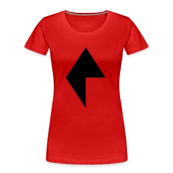 Raute 4 - Frauen Premium Bio T-Shirt - Rot - Vorne - Mia (176cm)